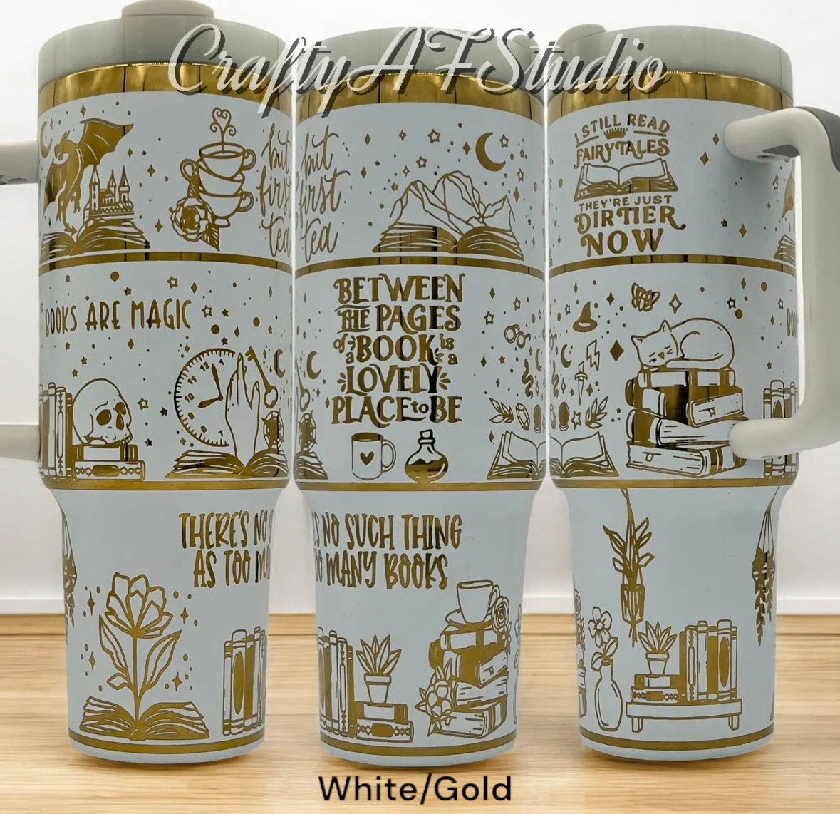 40oz Books are Magic Engraved Tumbler