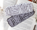 Double Sided Black and White Bookshelf Bookmark