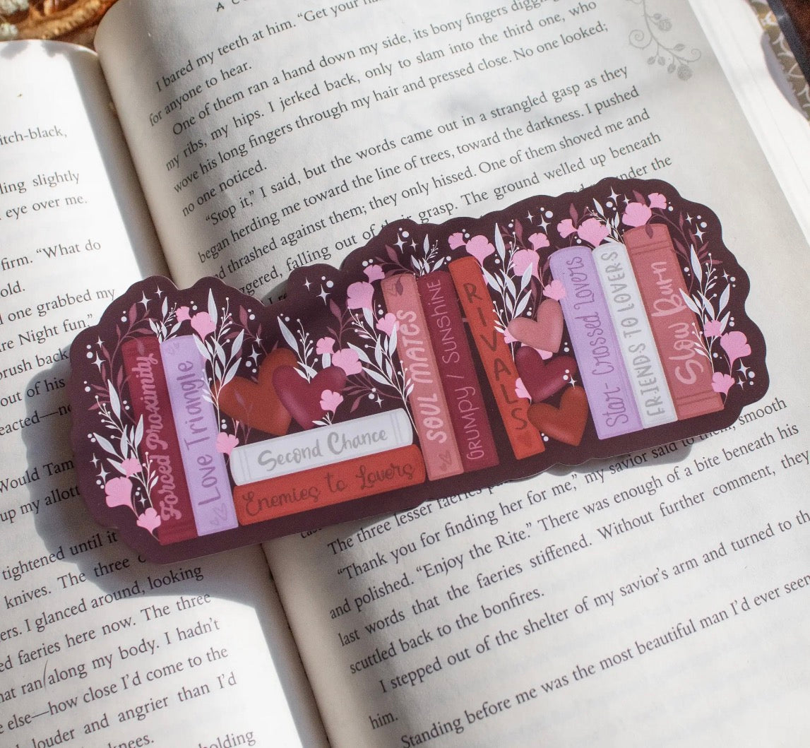 Romance Bookshelf Bookmark