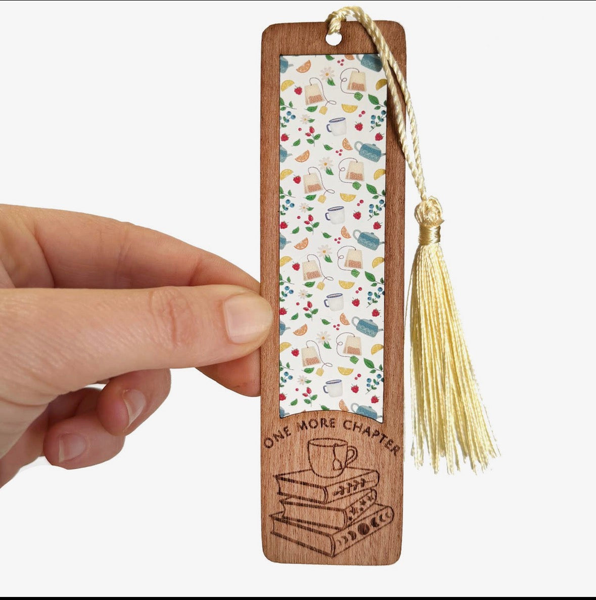 One More Chapter Wood Bookmark