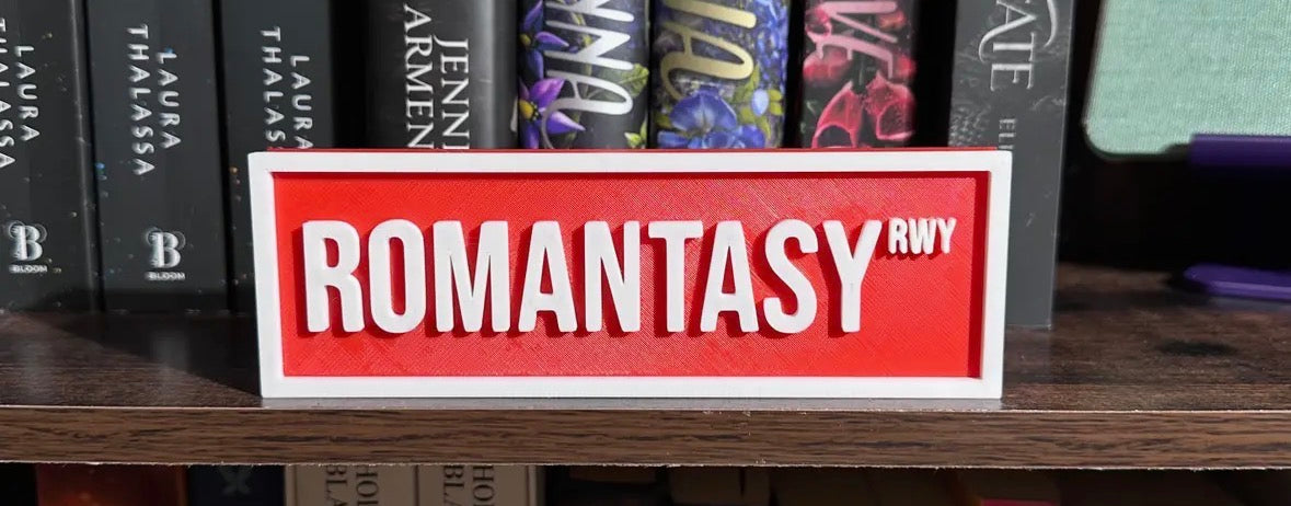 Romantasy Bookshelf Sign