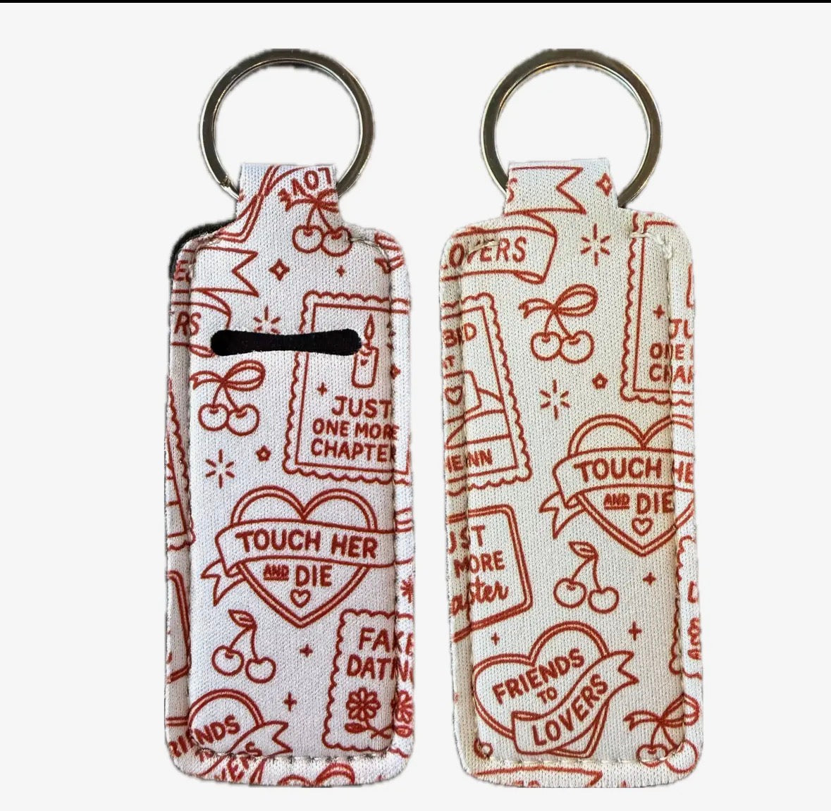 Romance Lip Balm Holder Keychain (Includes Lip Balm)